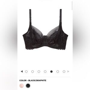 Wacoal | NWT Center Stage Underwire Bra | Black/Graphite | Size 34 DDD